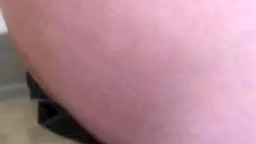 XXX Aribic mom moans while stepson jerks off to hairy pussy under big belly