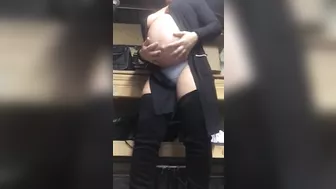 Dirty Arab mom in hijab poses with her sexy XXX tits and belly shown