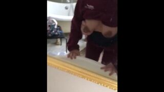 Gagged and blindfolded Iranian gal gets XXX nailed in public toilet