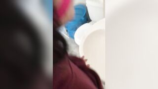 Gagged and blindfolded Iranian gal gets XXX nailed in public toilet