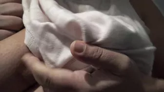 Filthy Aribic stepsister demonstrates her huge XXX breasts in close-up clip