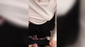 Topless Turkish XXX hottie pleases the lucky dick with good handjob