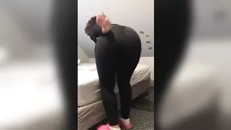 Amateur Lebanese XXX babe demonstrates her big ass for the camera