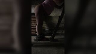 Fat Iranian mom gets her XXX asshole drilled hard in the basement