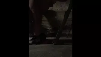 Fat Iranian mom gets her XXX asshole drilled hard in the basement