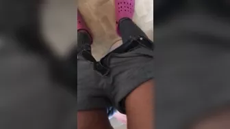 POV video of lustful Iranian mom teasing her XXX pussy in the toilet