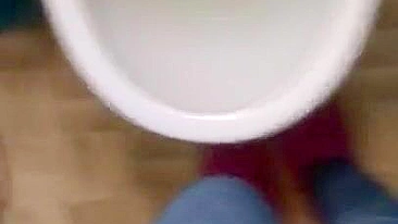 POV video of lustful Iranian mom teasing her XXX pussy in the toilet