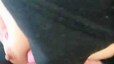 Hot Moroccan XXX slut hides face in hijab when titfucking her man