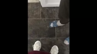 Perverted XXX Santa gets on the knees to lick young Turkish pussy