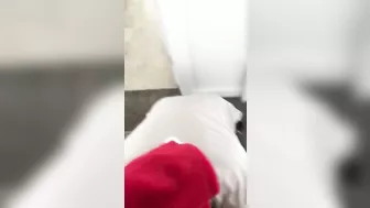 Perverted XXX Santa gets on the knees to lick young Turkish pussy