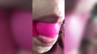 Perverted Arab XXX mom with a gagball is ready to be fucked hard