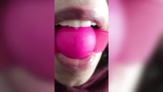 Perverted Arab XXX mom with a gagball is ready to be fucked hard