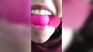 Perverted Arab XXX mom with a gagball is ready to be fucked hard