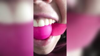 Perverted Arab XXX mom with a gagball is ready to be fucked hard