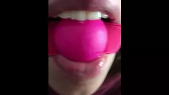 Perverted Arab XXX mom with a gagball is ready to be fucked hard