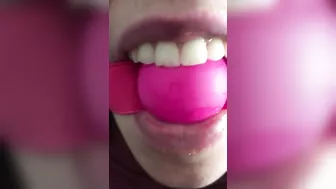 Perverted Arab XXX mom with a gagball is ready to be fucked hard