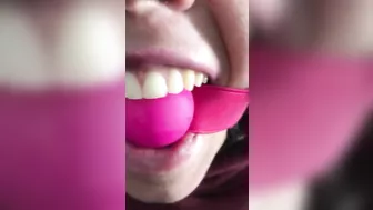 Perverted Arab XXX mom with a gagball is ready to be fucked hard