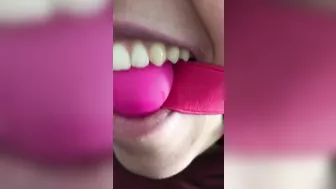 Perverted Arab XXX mom with a gagball is ready to be fucked hard