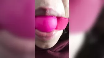Perverted Arab XXX mom with a gagball is ready to be fucked hard