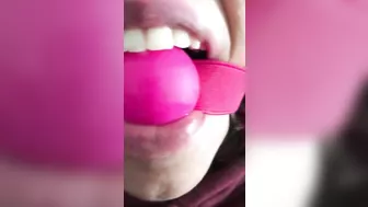 Perverted Arab XXX mom with a gagball is ready to be fucked hard