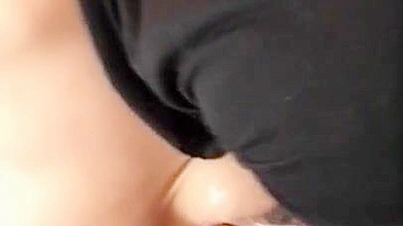 Dude covers Arab wife's XXX tits with cum after having his dick blown