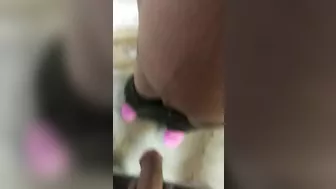 Pregnant Arab babysitter strokes XXX dick of the perverted oldie in POV