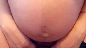 Busty pregnant Arab mom with big XXX boobs pees and makes hubby horny