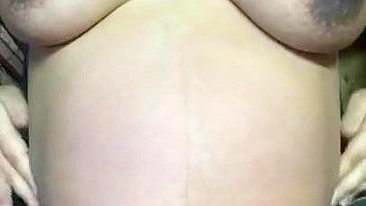 Arabic XXX mom demonstrates her sexy pregnancy and big natural tits