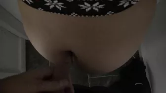 Horny male sticks XXX cock into ass of Tunisian GF in the restroom