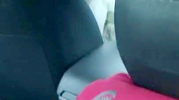 Lustful man jerks off his XXX dick to the female driver in the car