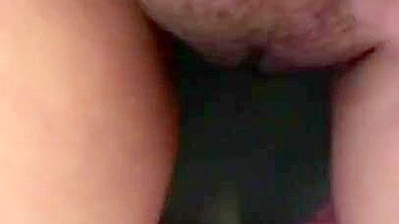 Kinky Arab mom shows and plays with her cute hairy XXX twat in the toilet