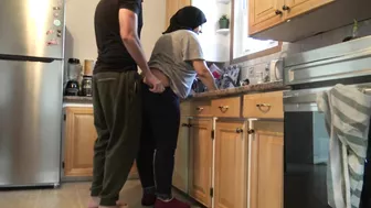 Chubby Egyptian XXX maid gets her asshole pounded in the kitchen