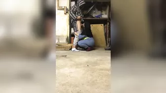 Elderly Muslim guy enjoys having his dick blown by XXX teen whore