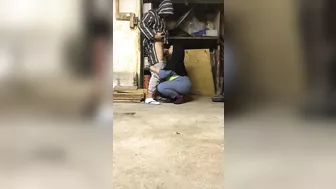 Elderly Muslim guy enjoys having his dick blown by XXX teen whore