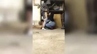 Elderly Muslim guy enjoys having his dick blown by XXX teen whore