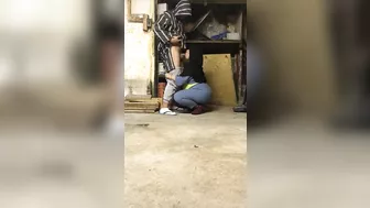 Elderly Muslim guy enjoys having his dick blown by XXX teen whore