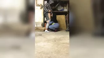 Elderly Muslim guy enjoys having his dick blown by XXX teen whore