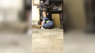 Elderly Muslim guy enjoys having his dick blown by XXX teen whore