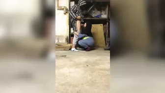 Elderly Muslim guy enjoys having his dick blown by XXX teen whore