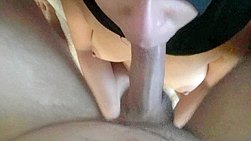 POV clip of Arabian wench in hijab impressing a guy with XXX blowjob