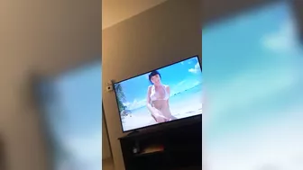 Solo Arabic hottie watches lesbian porn and teases her XXX pussy