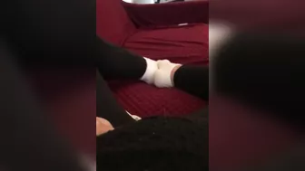 Solo Arabic hottie watches lesbian porn and teases her XXX pussy