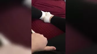 Solo Arabic hottie watches lesbian porn and teases her XXX pussy