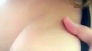Slutty female plays with her big Arabic tits while sucking XXX cock