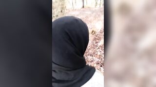 Outdoor XXX video of big-assed Arabic mom getting fucked from behind