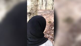 Outdoor XXX video of big-assed Arabic mom getting fucked from behind