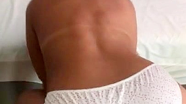 Egyptian XXX mom in hijab slowly takes off panties to reveal ass