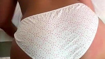 Egyptian XXX mom in hijab slowly takes off panties to reveal ass