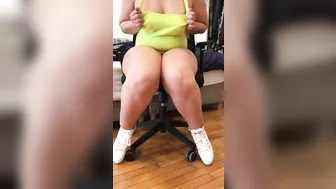 Filthy Arabic chick shows her XXX melons and spreads pussy to pee