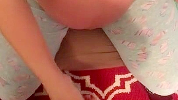 POV clip of cute Arab pregnant mom stroking hubby's erect XXX pecker